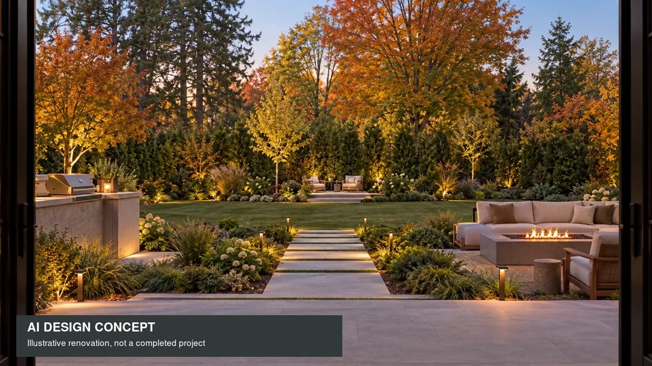 Outdoor concept · still-image montage, not a completed project