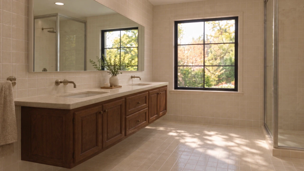 Bathroom finish study · AI concept, not a completed project