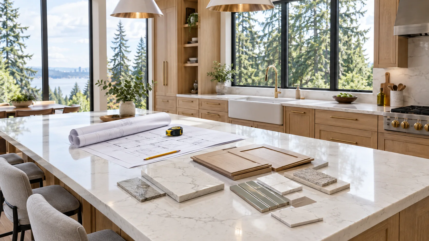 AI concept illustrating Bellevue Kitchen Remodel · not a completed project