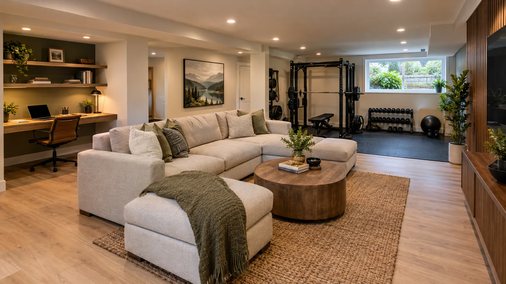 AI concept illustrating Issaquah Basement Remodel · not a completed project