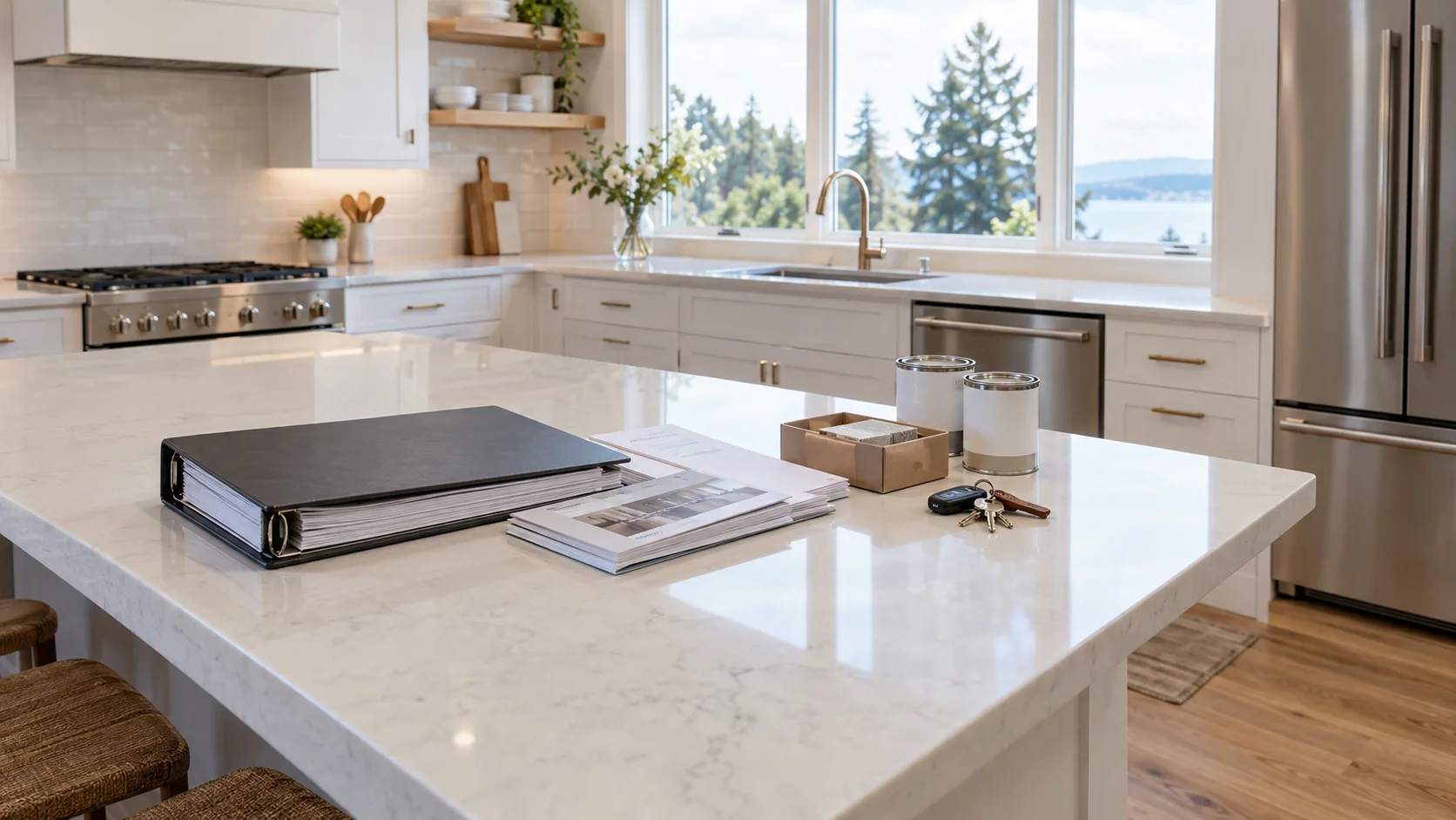 AI concept illustrating Remodel Handover Checklist · not a completed project