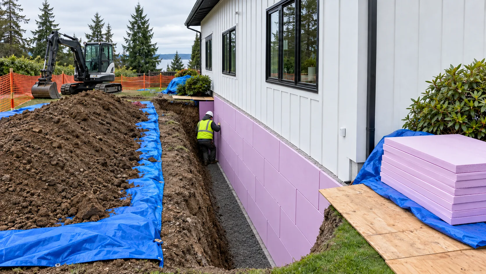 AI illustration, step 5: Rigid insulation